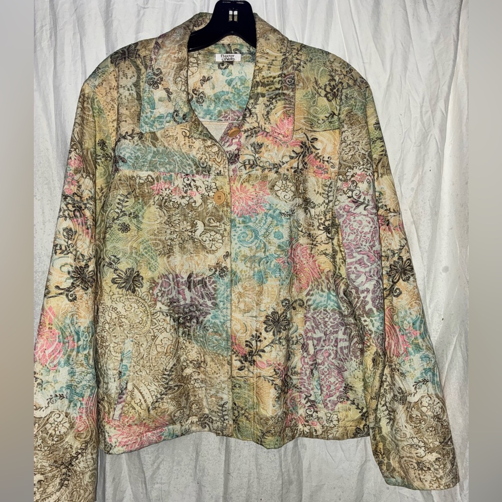 Colorful Women's Blazer with Floral Patterns